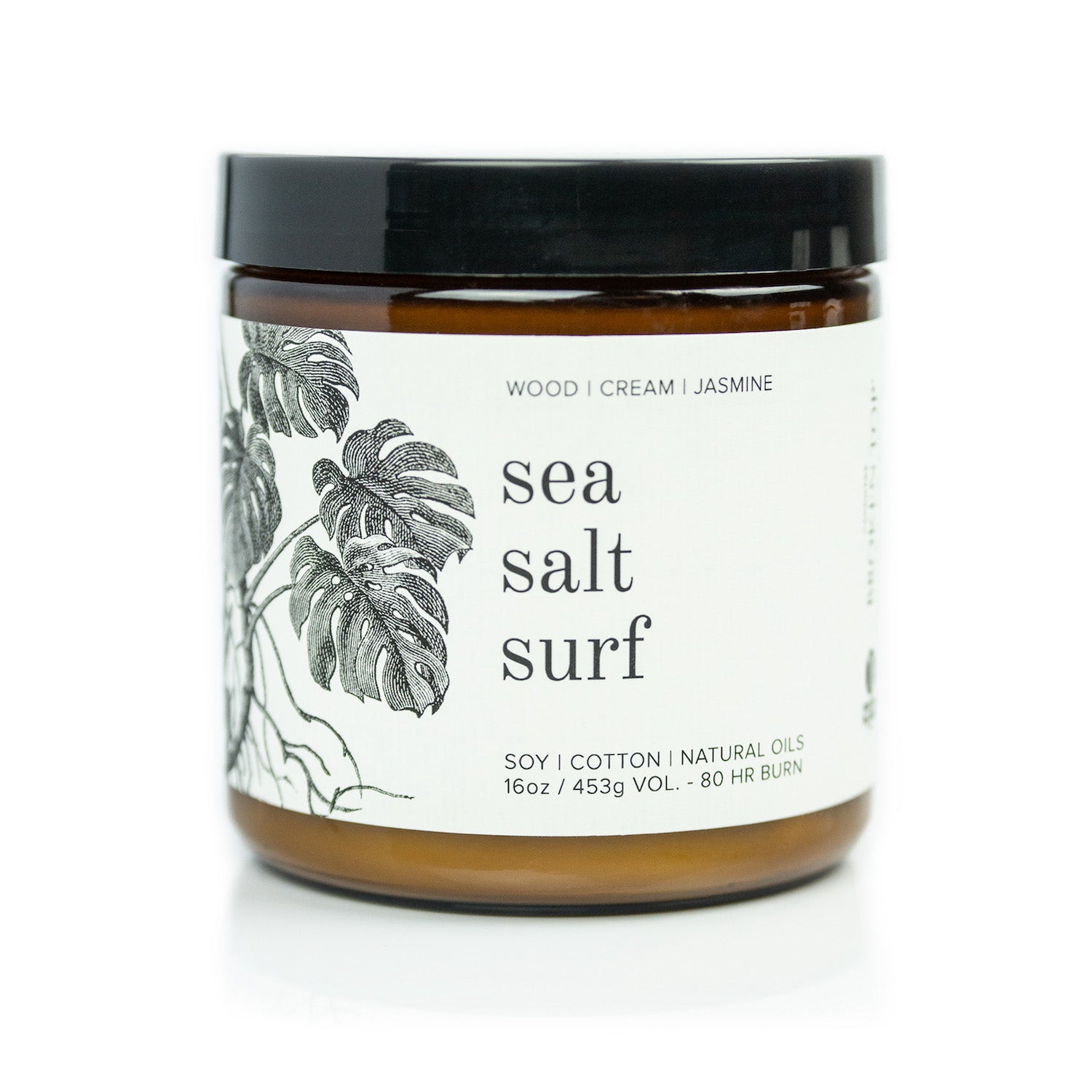 16oz Sea Salt Surf candle on white background