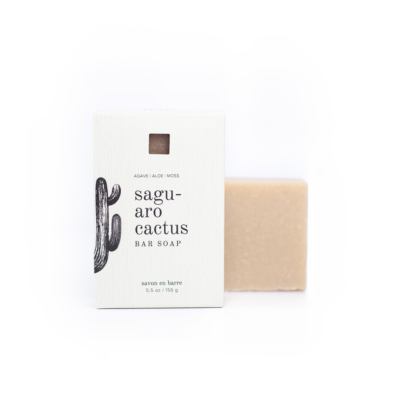 Saguaro Cactus Bar Soap on white background.