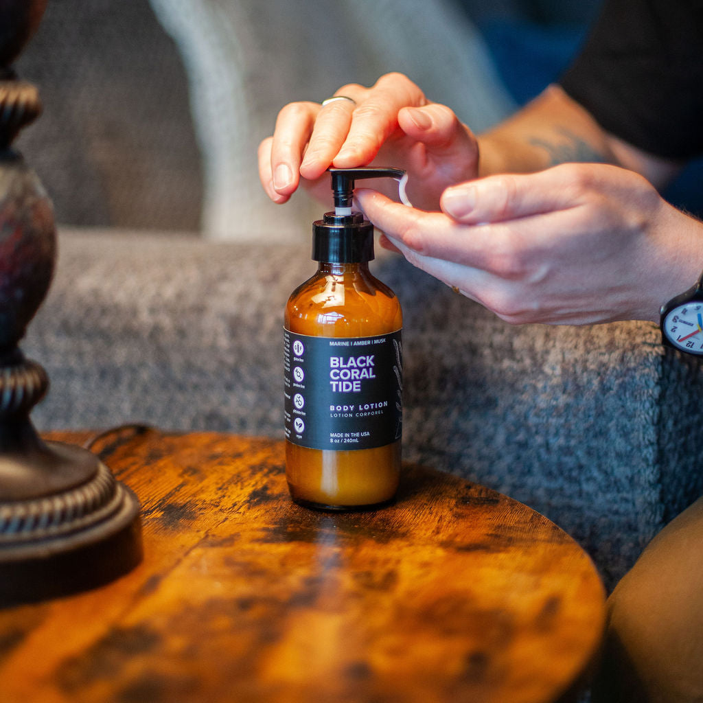 8oz Black Coral Tide Body Lotions