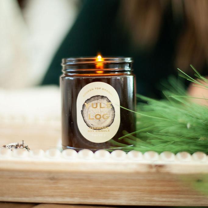 9oz Yule Log Soy Candles
