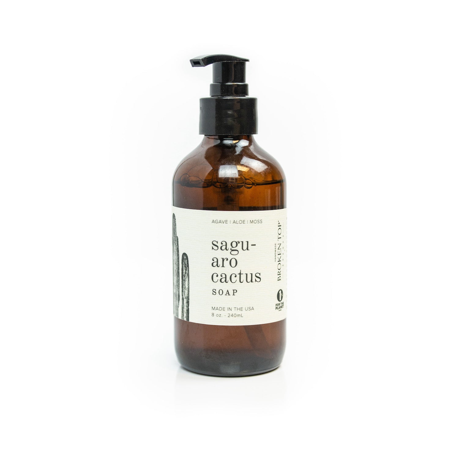 Saguaro Cactus 8oz liquid soap on white background