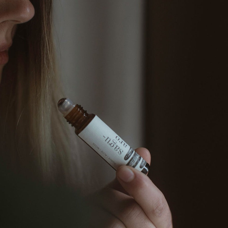 Saguaro Cactus roll-on perfume being smelled by women