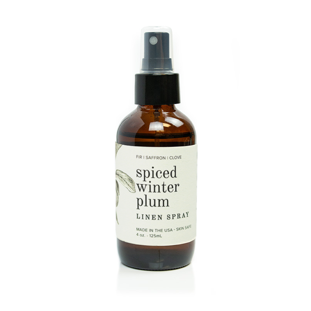 4oz Spiced Winter Plum spray on white background