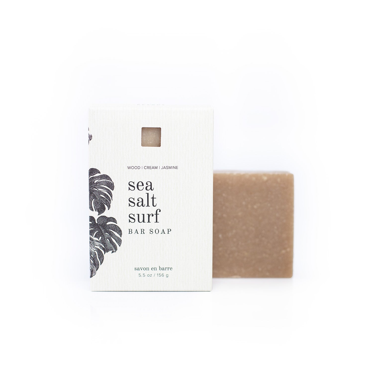 Sea Salt Surf Bar Soap on white background. 