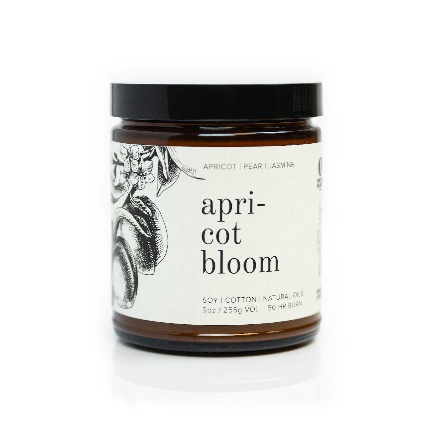 Apricot Bloom 9oz candle on white background