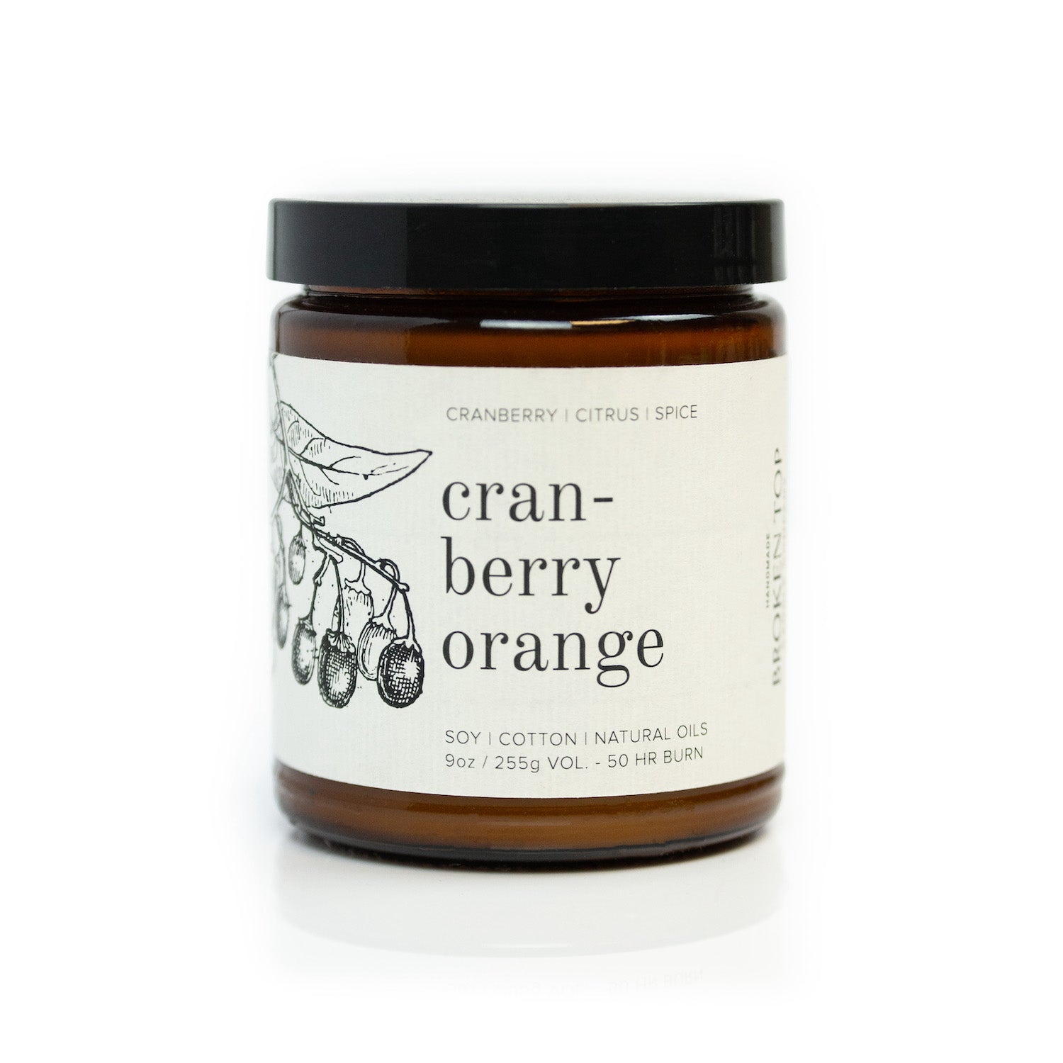 Cranberry Orange 9oz candle on white background