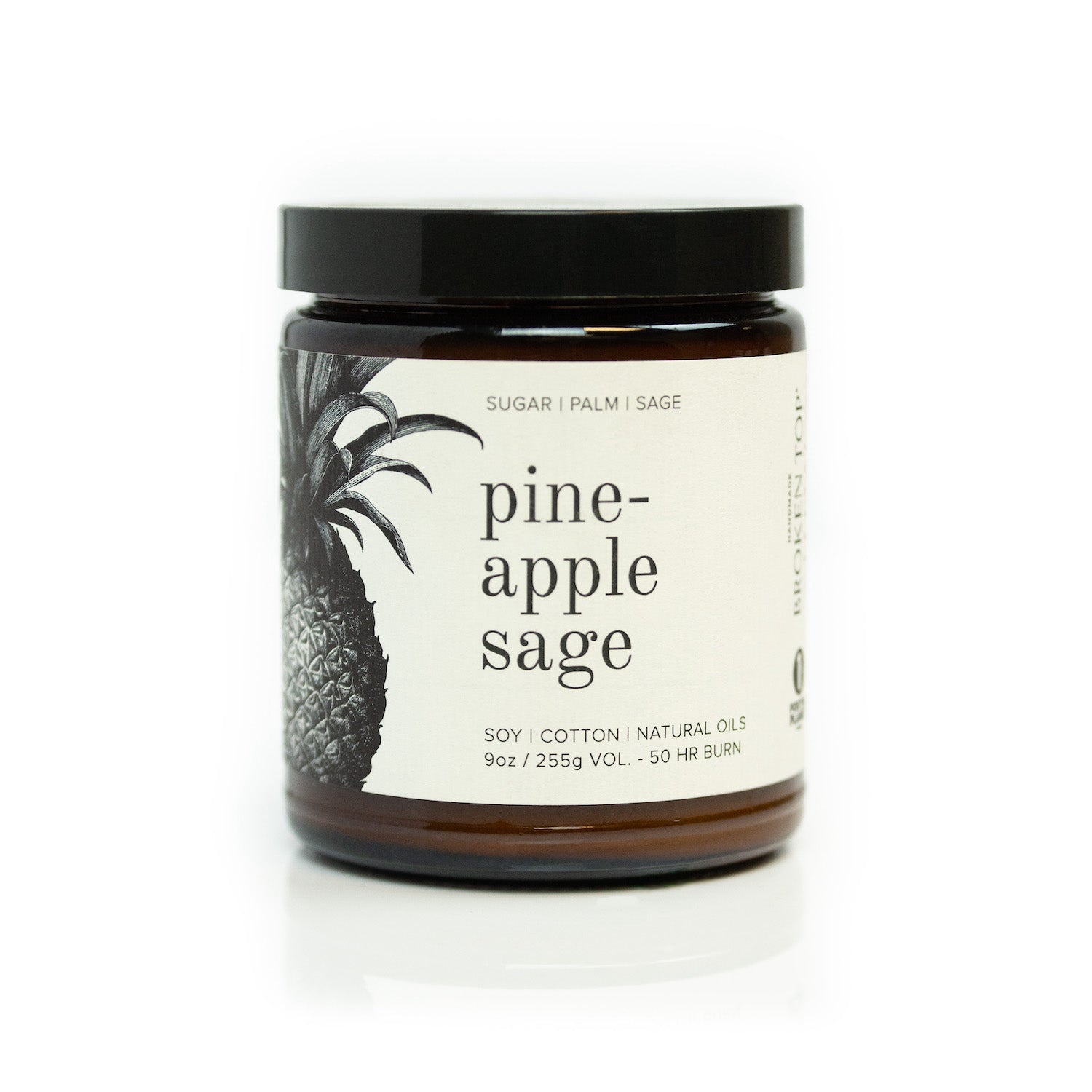 Pineapple Sage 9oz candle on white background