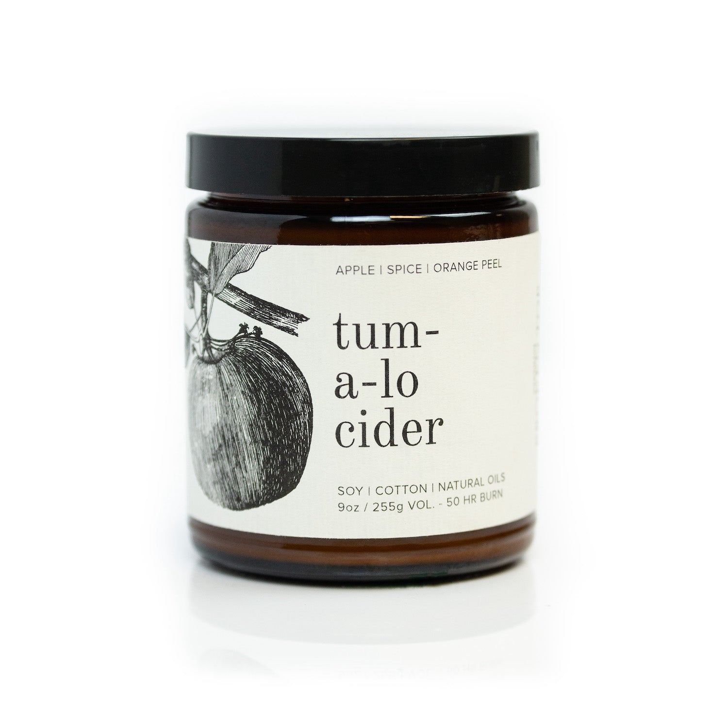 Tumalo Cider 9oz candle on white background
