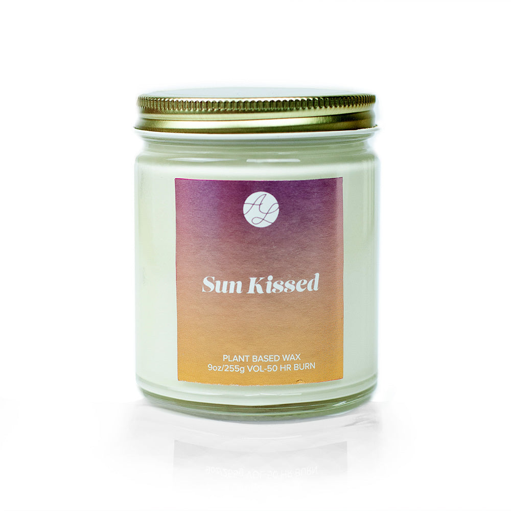 9oz 'Sun Kissed' Soy Candle against white background