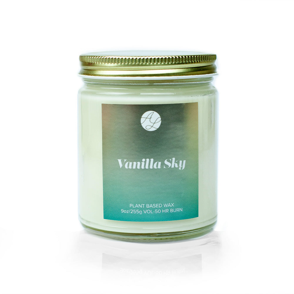 9oz 'Vanilla Sky' Soy Candle on white background