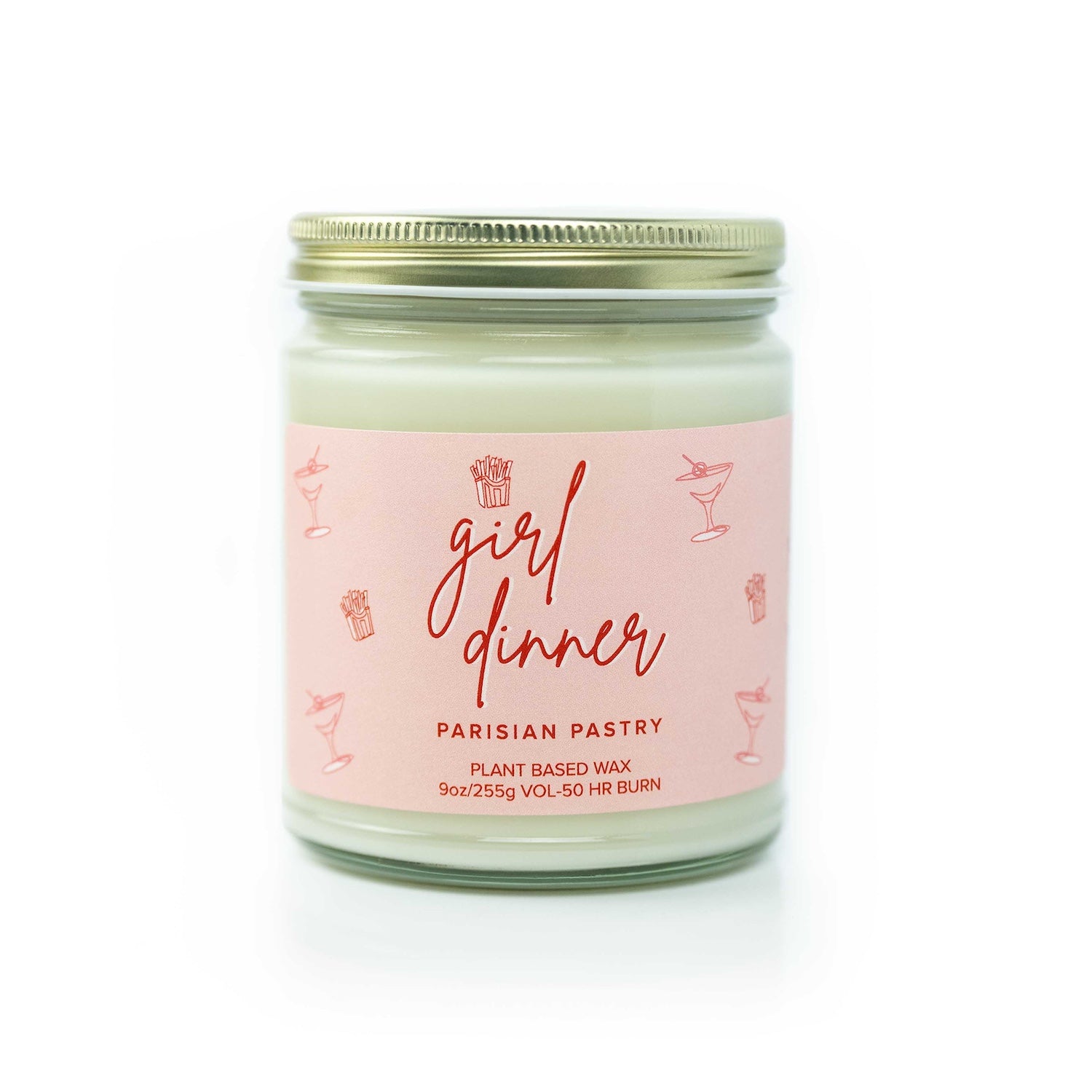 'Girl Dinner' Plant Based Wax Candle