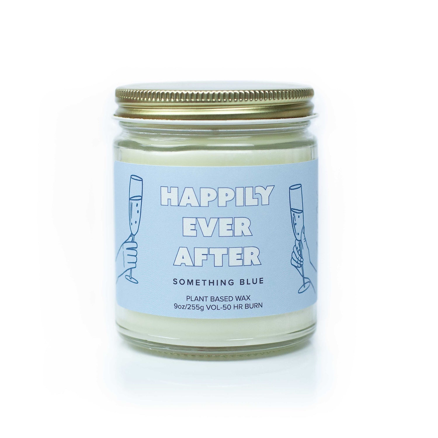 9oz 'Happily Ever After' Soy Candle on white background