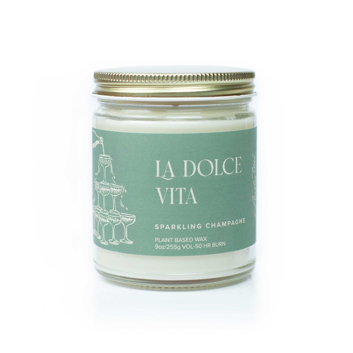 9oz 'La Dolce Vita' Soy Candle on white background