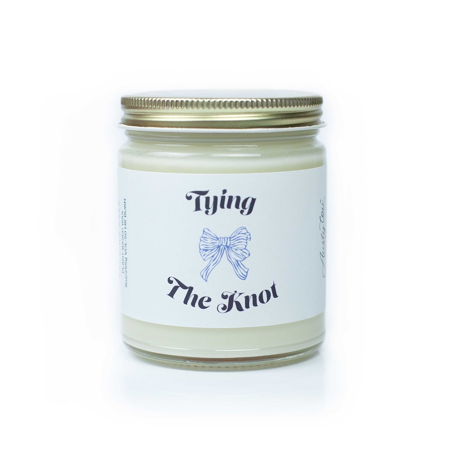 9oz 'Tying The Knot' Soy Candle on white background