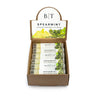 Box of spearmint lip balms with Broken Top branding on a white background.