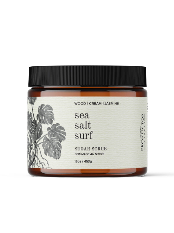 16oz Sea Salt Surf Sugar Scrub on white background