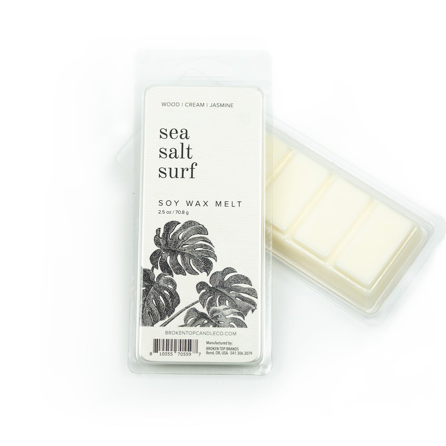 Sea Salt Surf Soy Wax Melts on white background. 