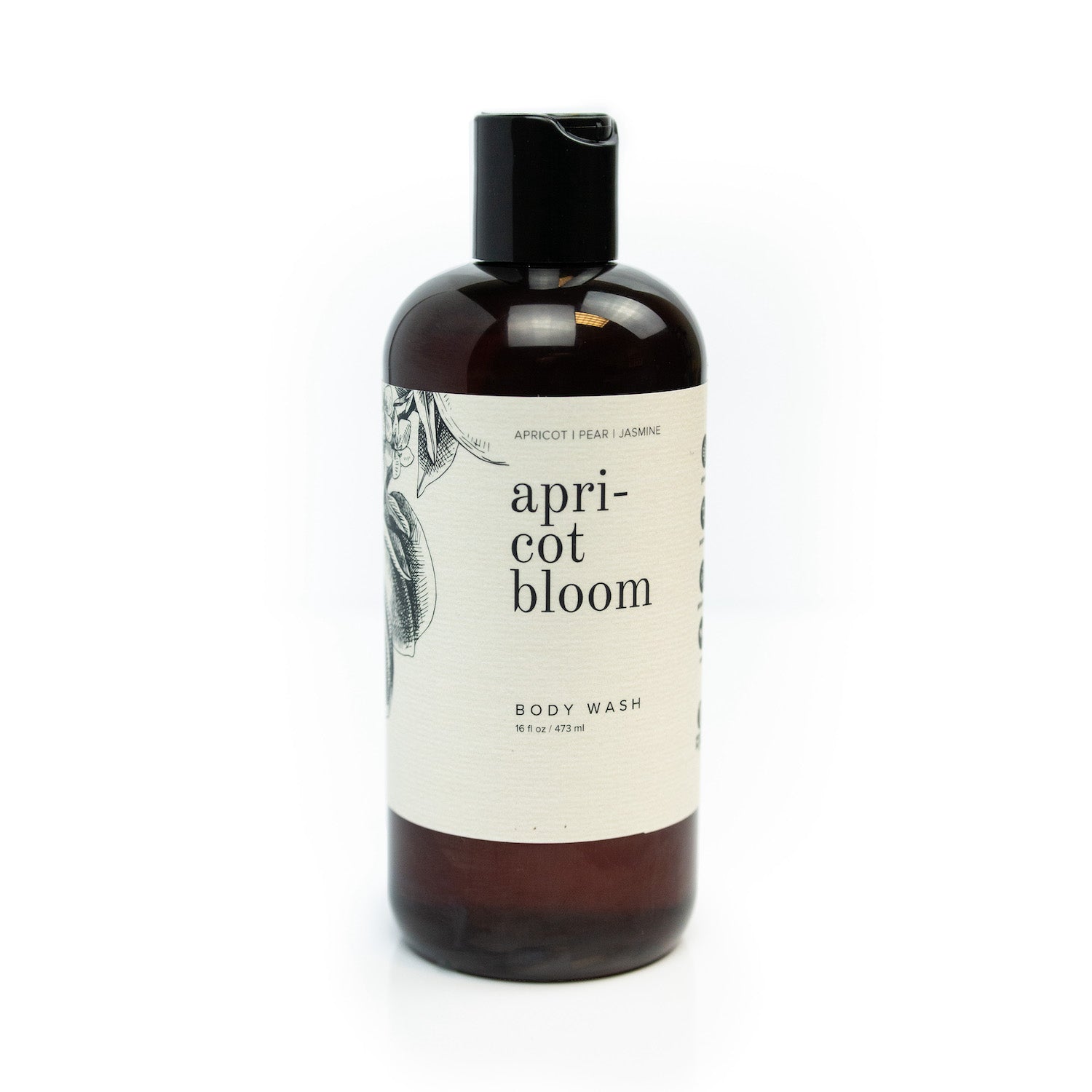 Apricot Bloom body wash on white background