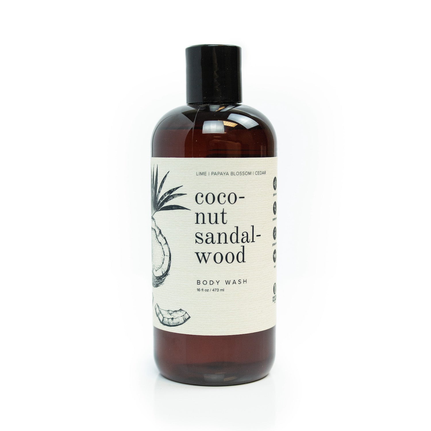 16oz Coconut Sandalwood Body Wash