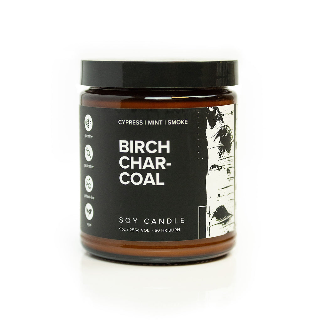 Birch Charcoal Soy Candle - 9 oz